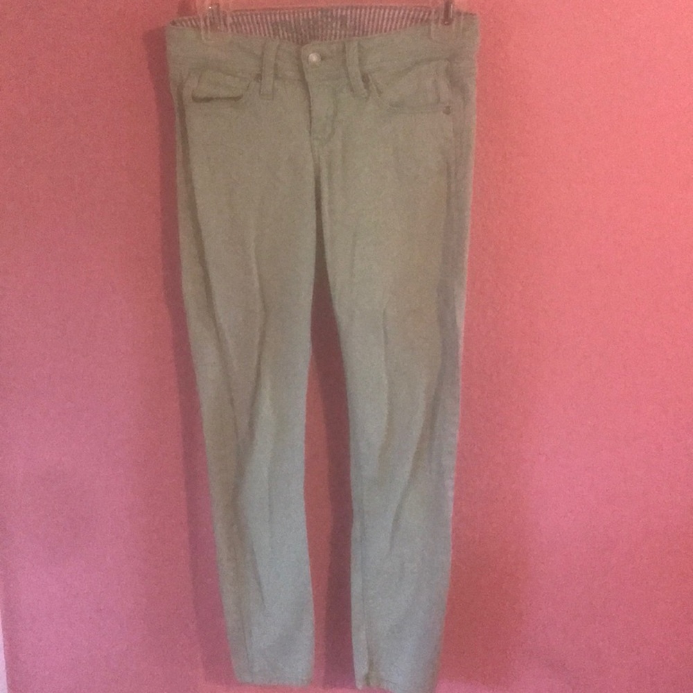 Mint green skinny jeans